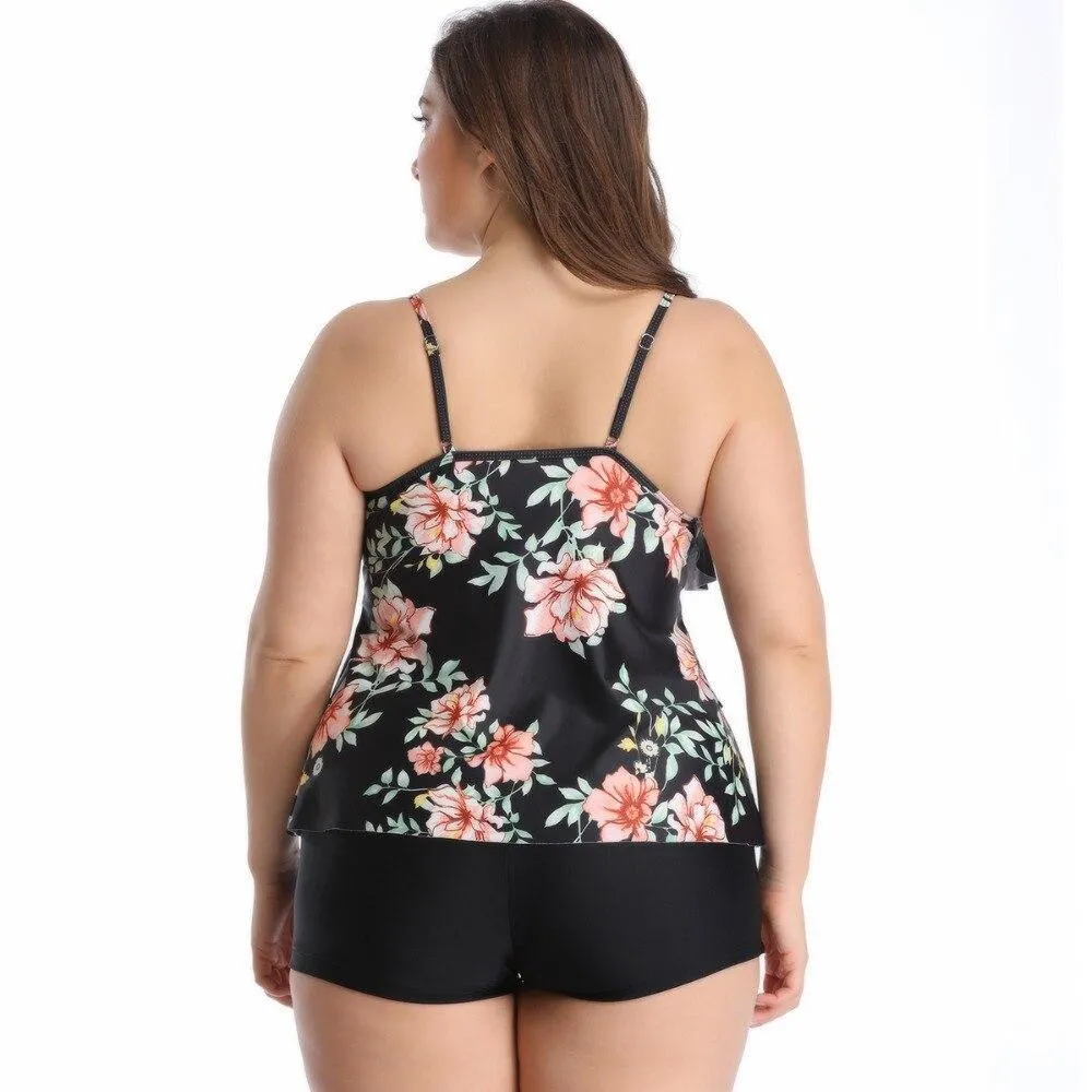 2-Piece Floral Plus Size Swimwear