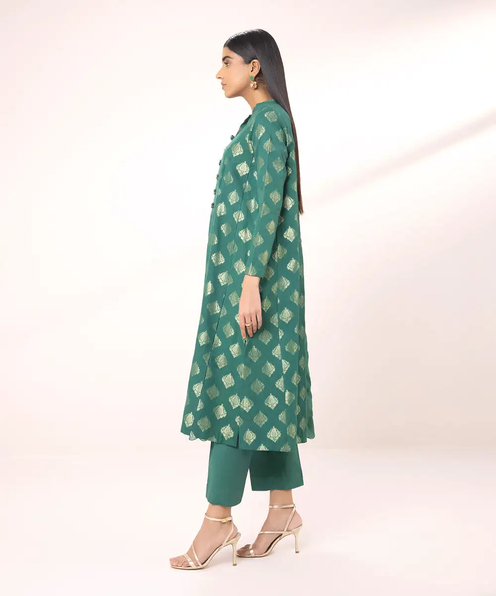 3 Piece - Embroidered Jacquard Suit