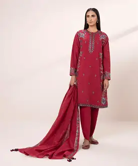 3 Piece - Embroidered Jacquard Suit