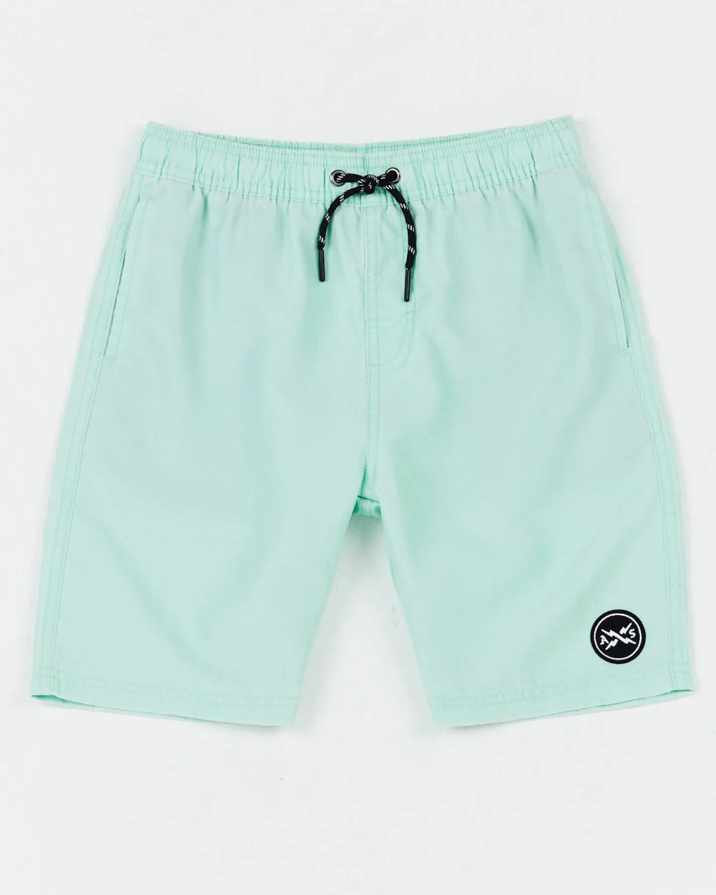 Alphabet Soup Kids Go To Beach Shorts - Acid Mint | SurfStitch