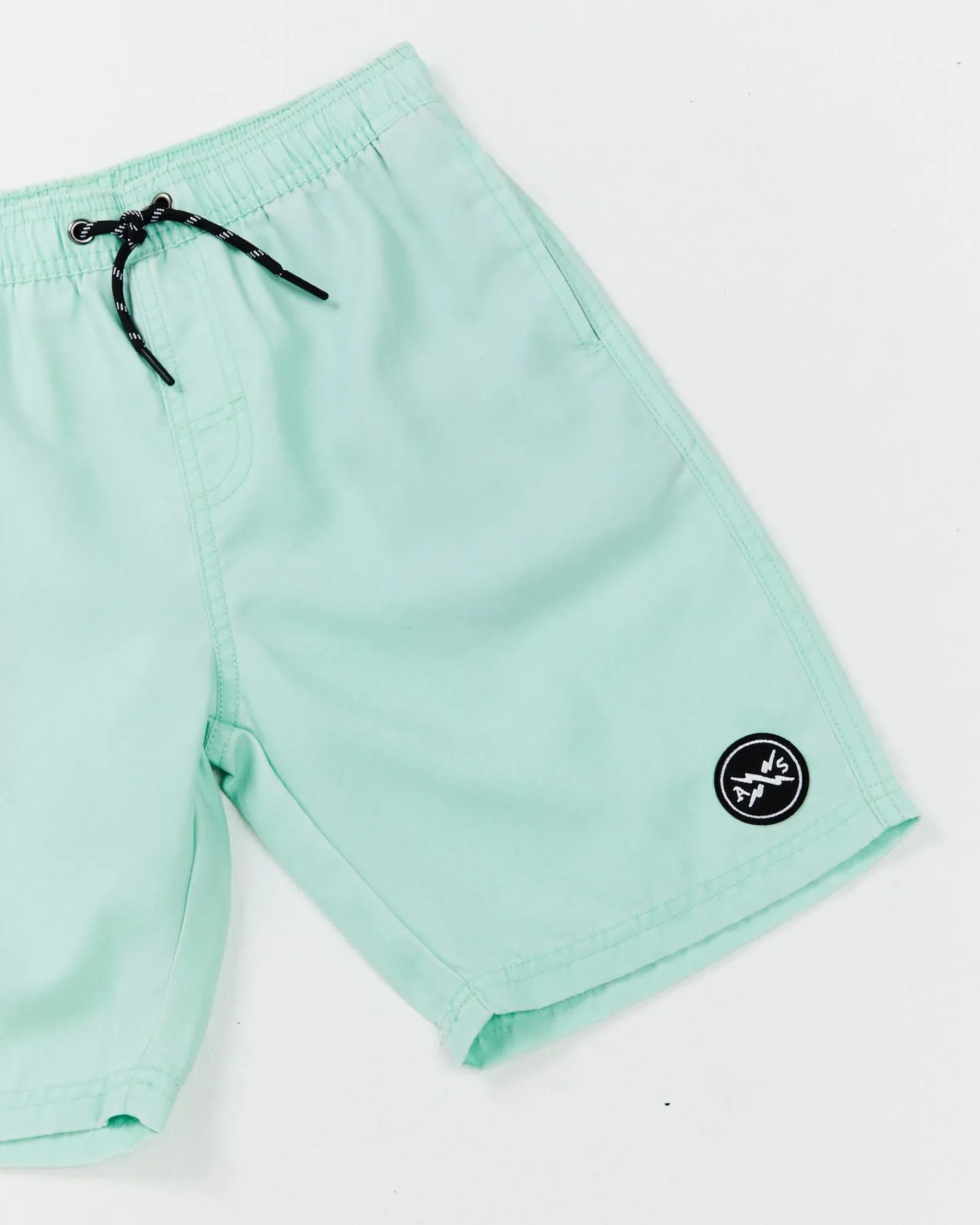 Alphabet Soup Kids Go To Beach Shorts - Acid Mint | SurfStitch