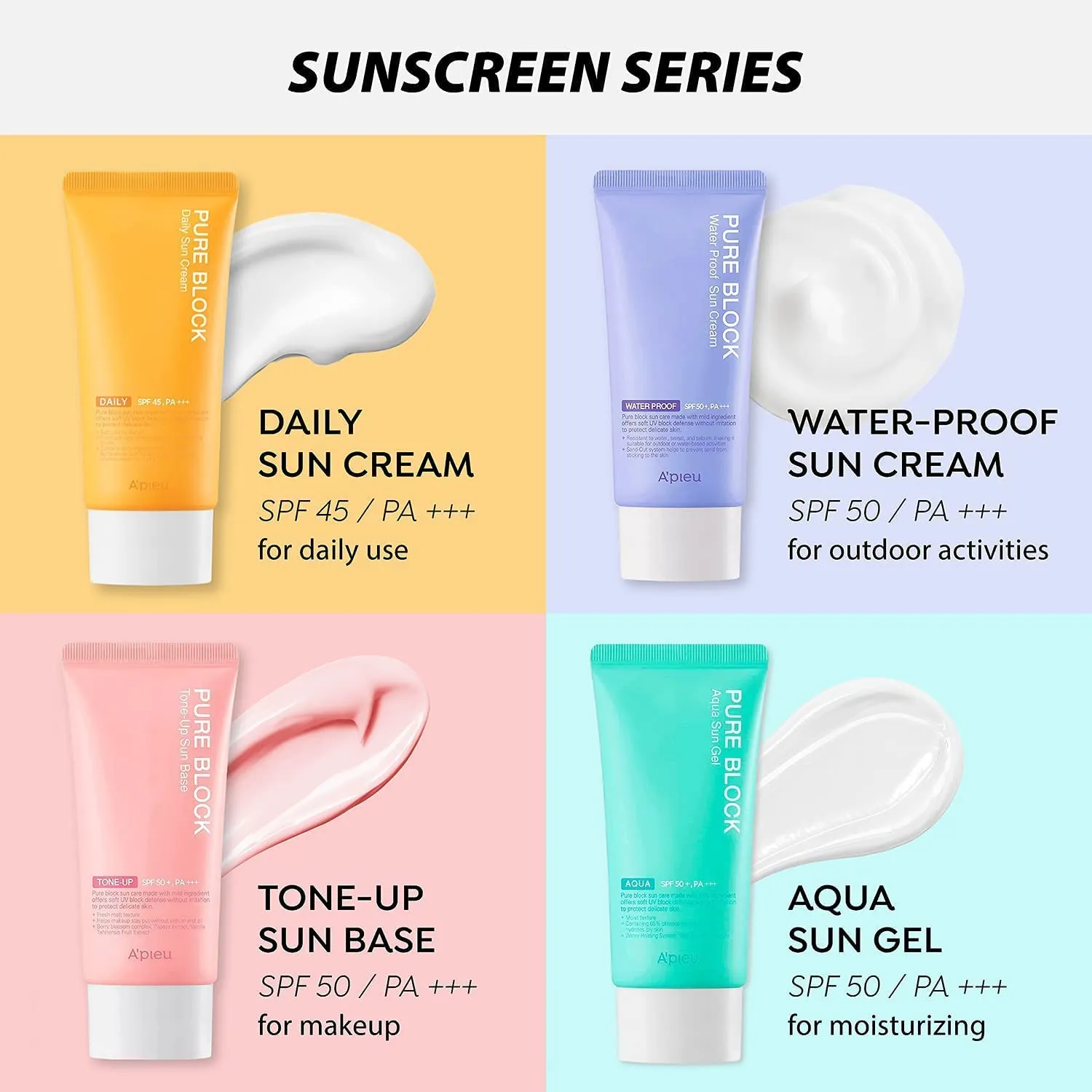 A'pieu Pure Block Daily Sun Cream SPF45 PA +++