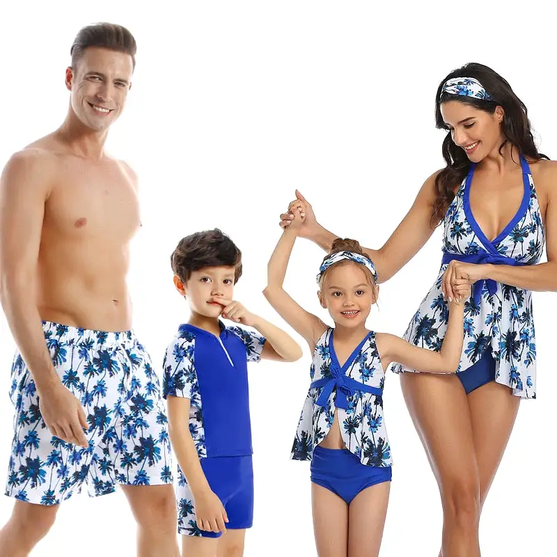 AshoreShop Family Matching Swimwear Mother Daughter Father Son