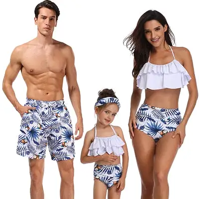 AshoreShop Family Matching Swimwear Mother Daughter Father Son