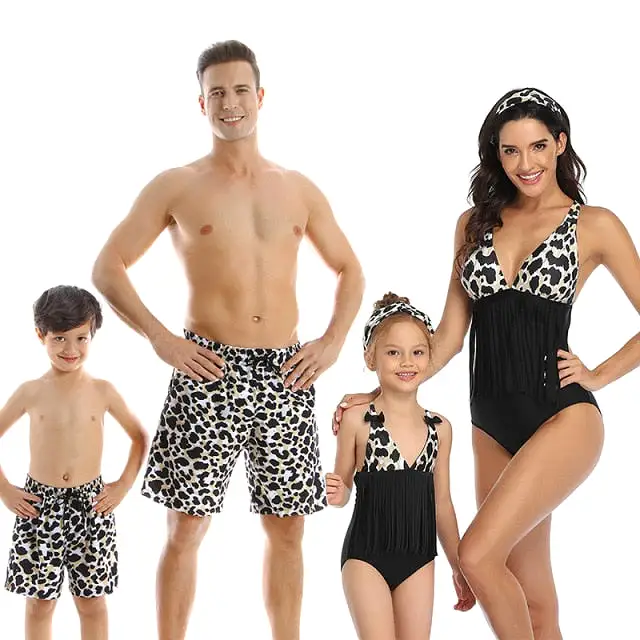 AshoreShop Family Matching Swimwear Mother Daughter Father Son