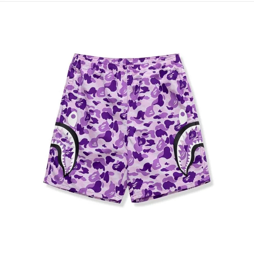 Bape ABC Camo Purple Taiwan 17 Anniversary Beach Shorts