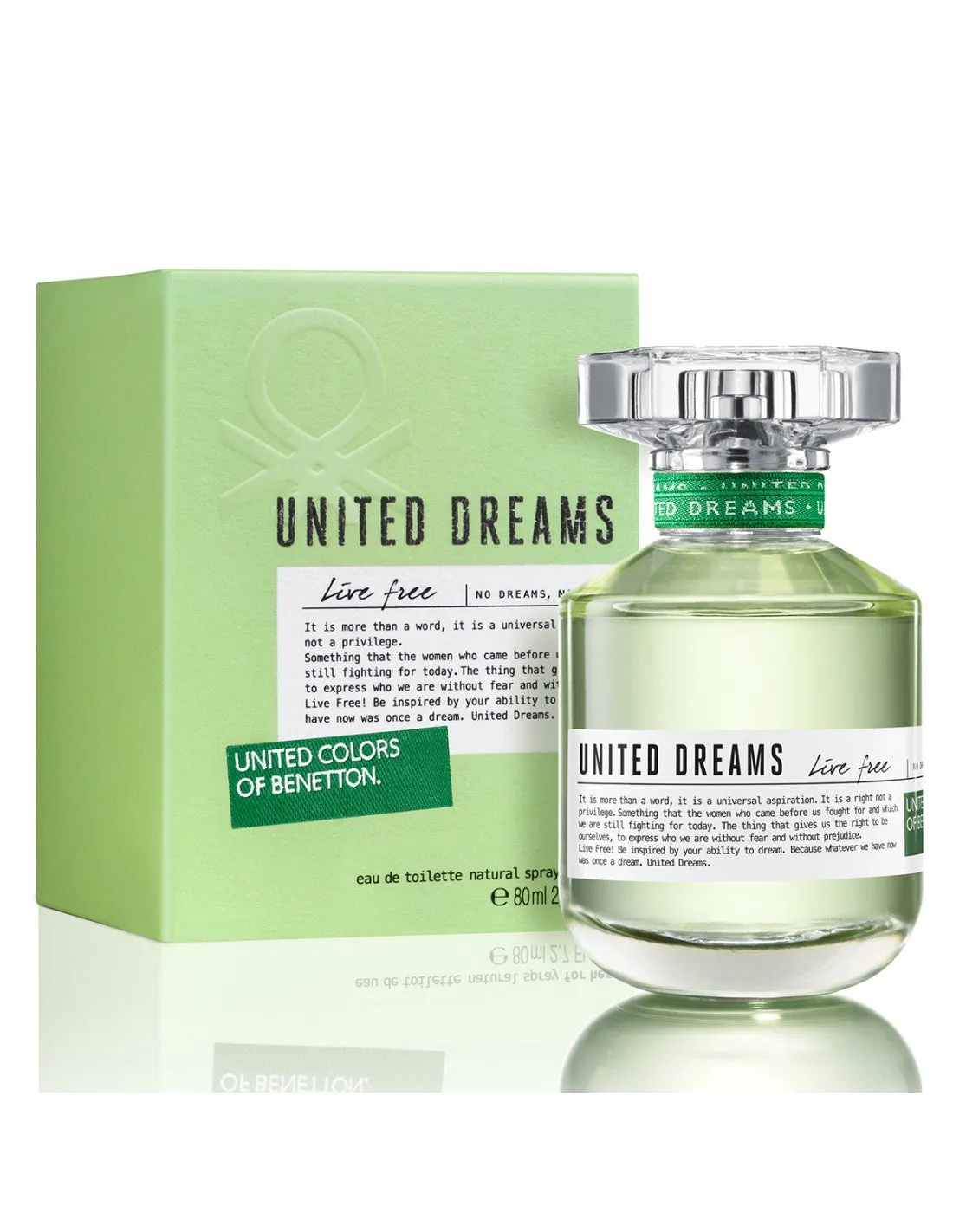 Benetton United Dreams  LIVE FREE EDT 2.7 oz Women 80 ml