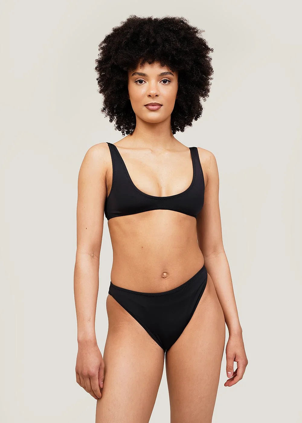 Black Dip Swim Top