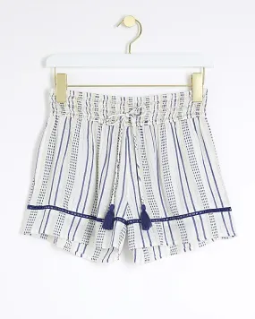 Blue stripe beach shorts