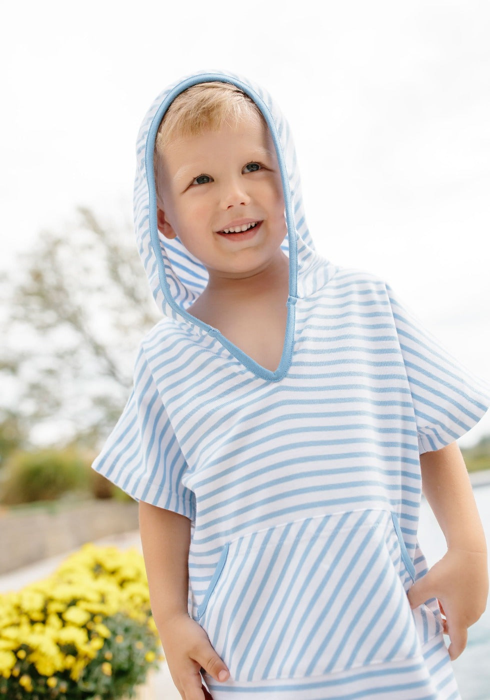 Boys Beach Popover - Light Blue