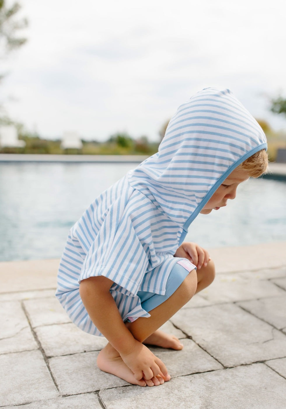 Boys Beach Popover - Light Blue