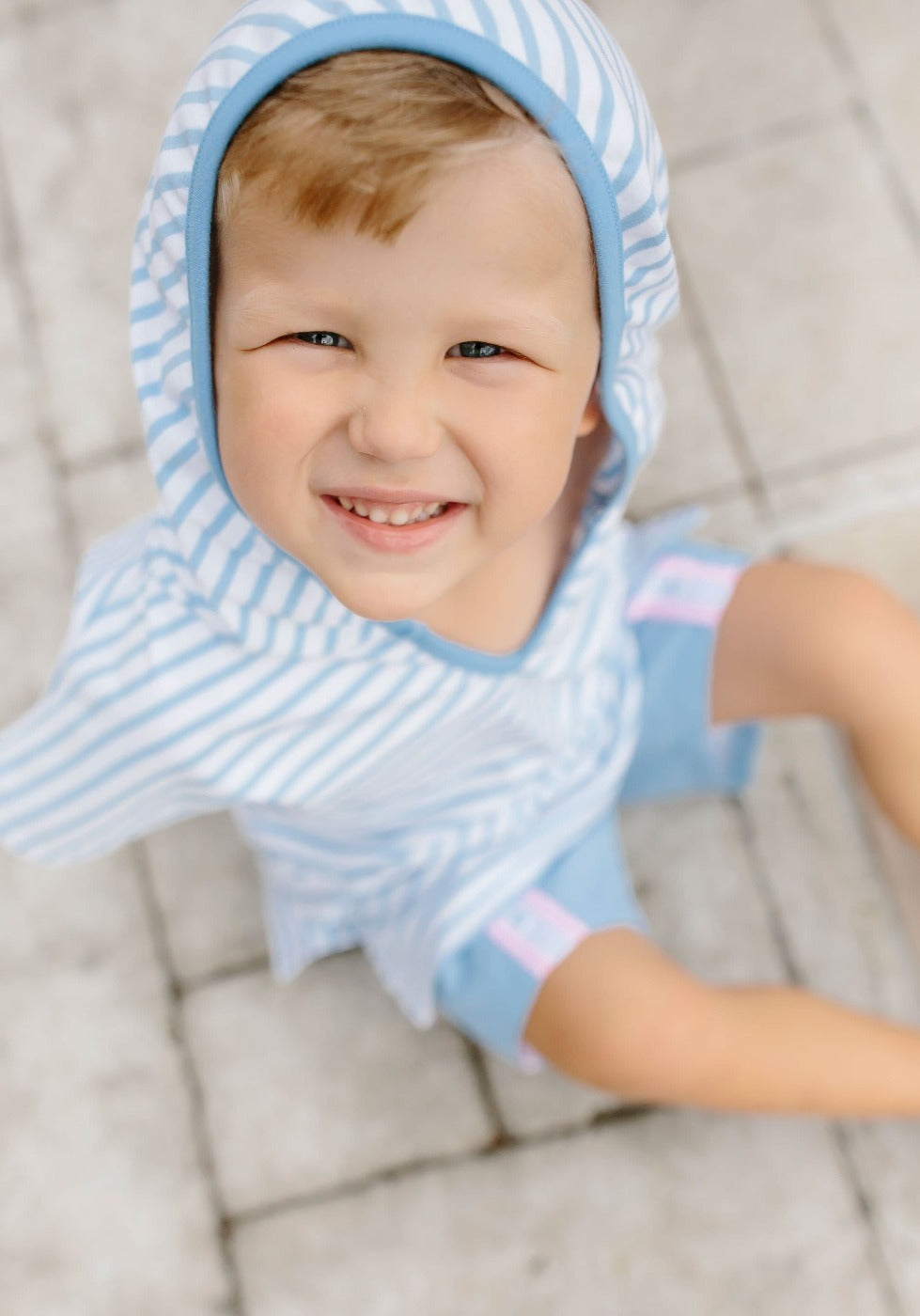 Boys Beach Popover - Light Blue