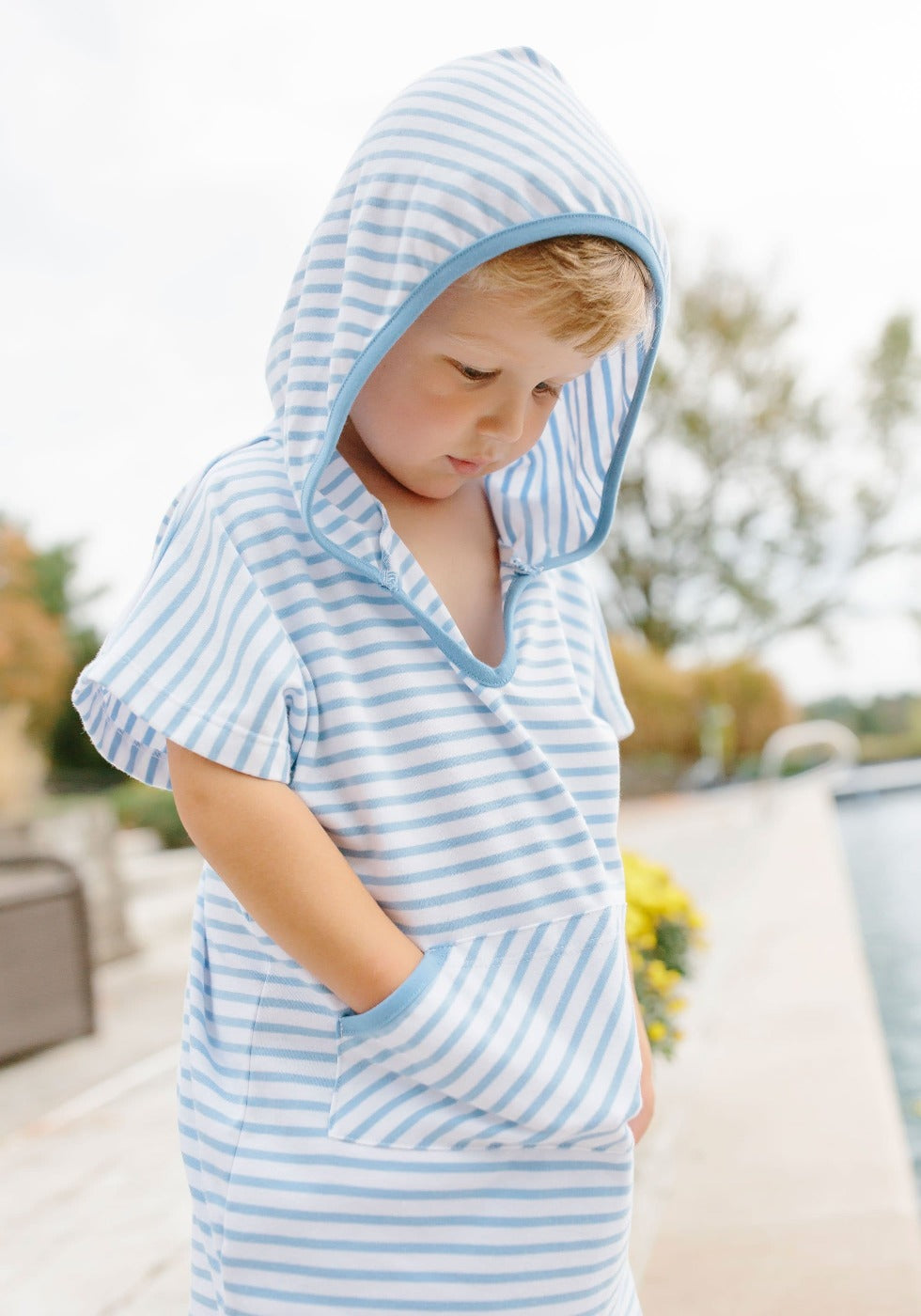 Boys Beach Popover - Light Blue