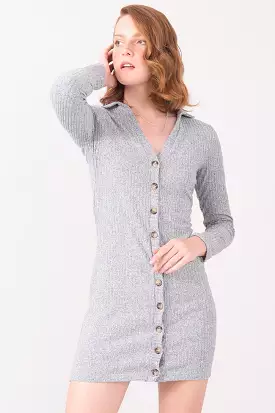 Button Daydress in Grey by Sally Fashion