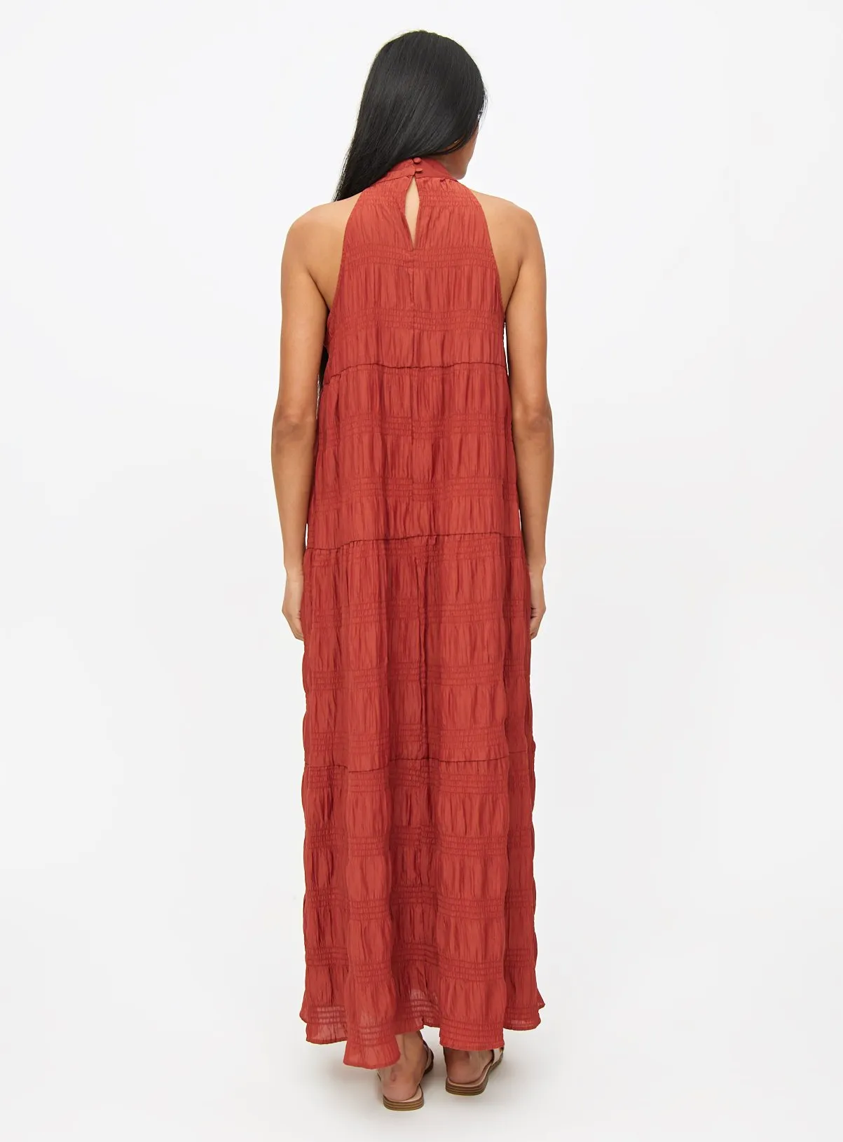 Buy Chestnut Halter Tiered Maxi dress 24R | Dresses | Tu