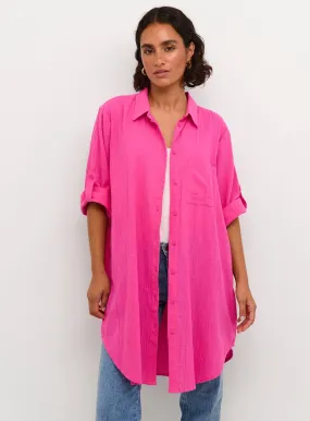 Buy KAFFE Pauline Above Knee Length Shirt Dress Pink 18 | Dresses | Tu