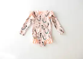 Child of Mine L/S Swim Zippy - Mer Friends