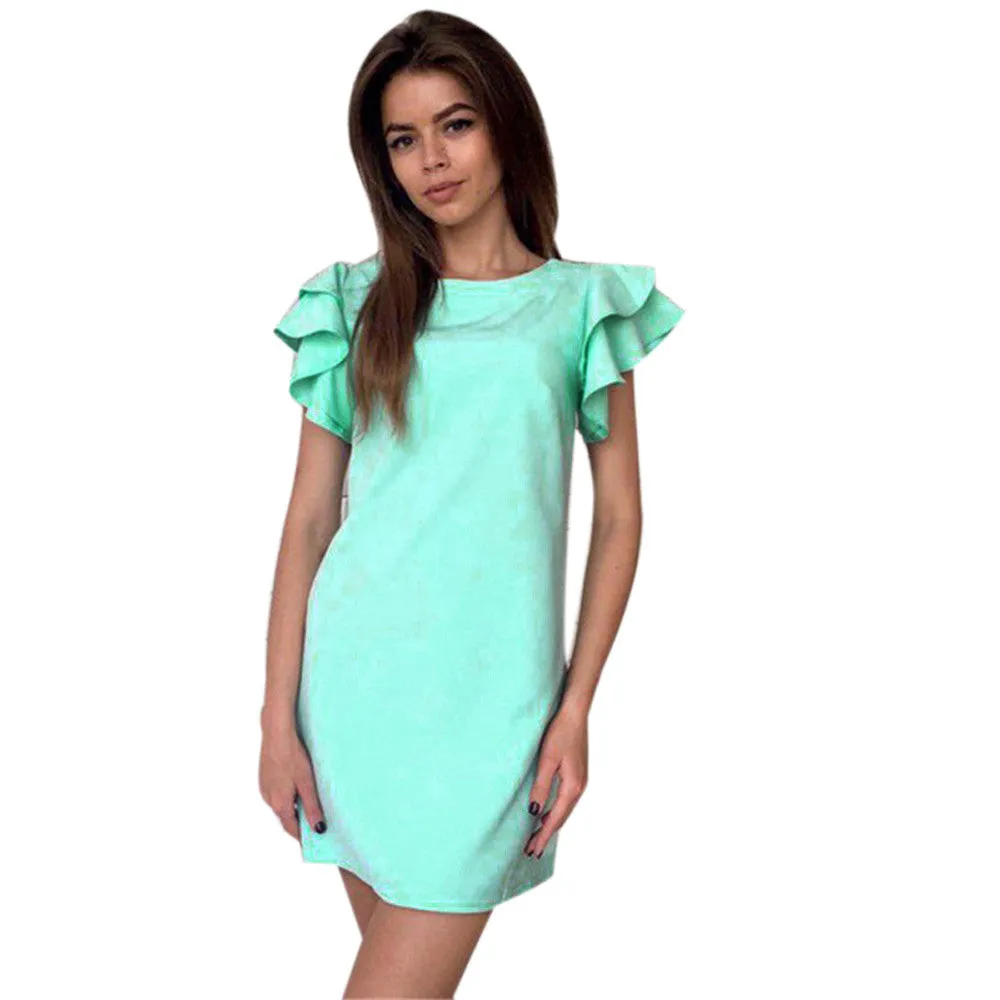 Elegant Dress Women Butterfly Sleeve Backless Dresses vestido de festa Feida