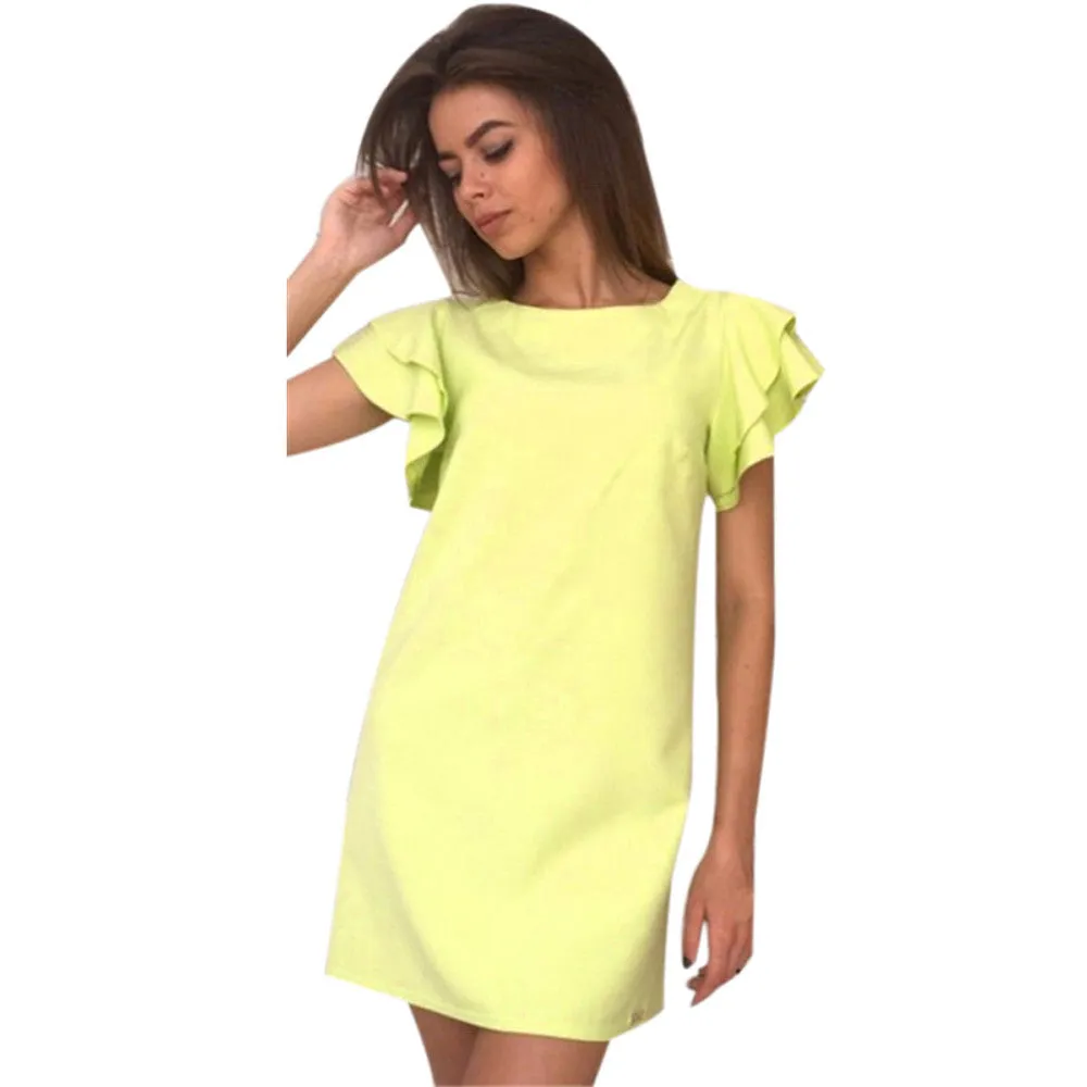 Elegant Dress Women Butterfly Sleeve Backless Dresses vestido de festa Feida