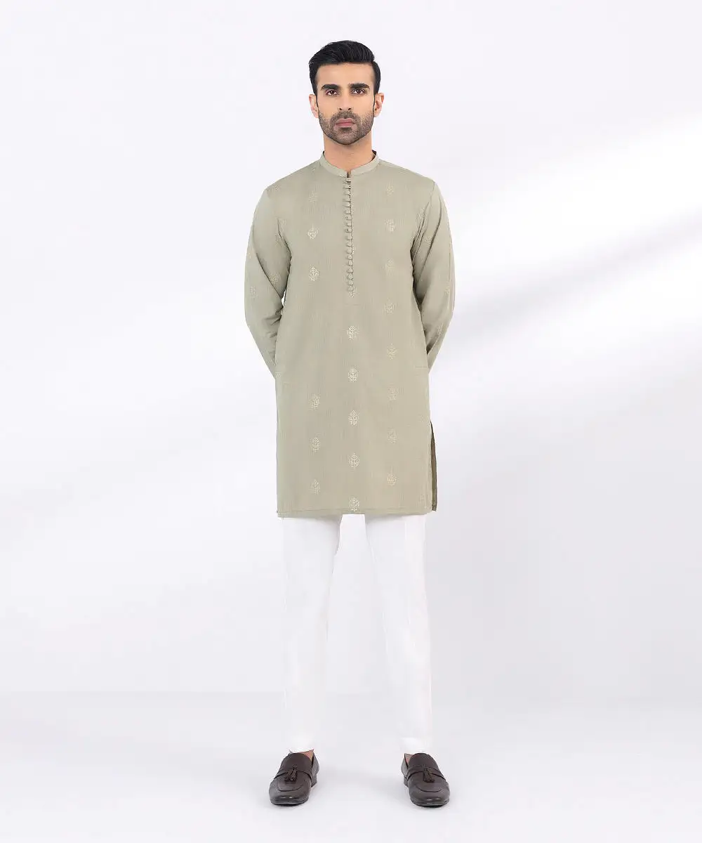 Embroidered Wash & Wear Kurta