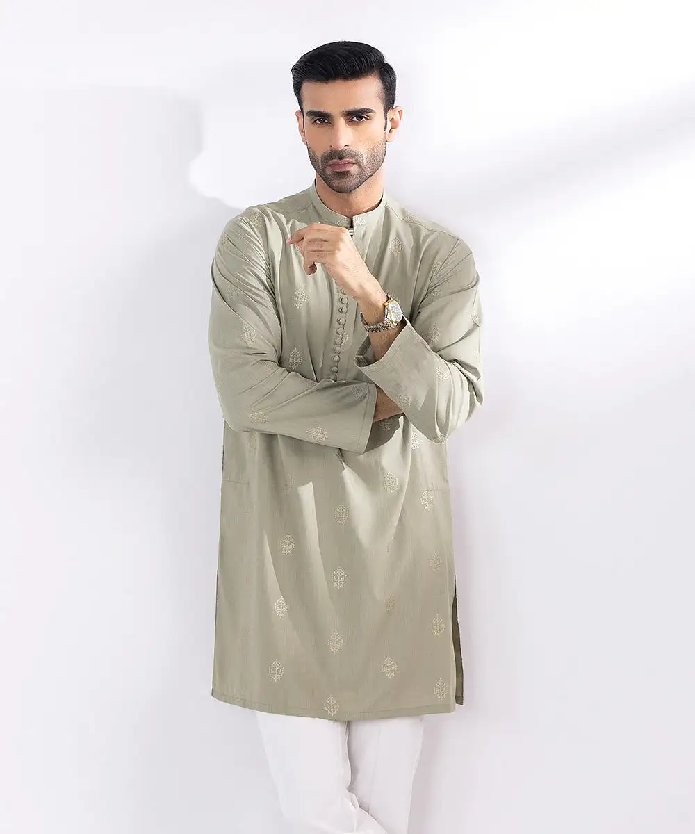 Embroidered Wash & Wear Kurta