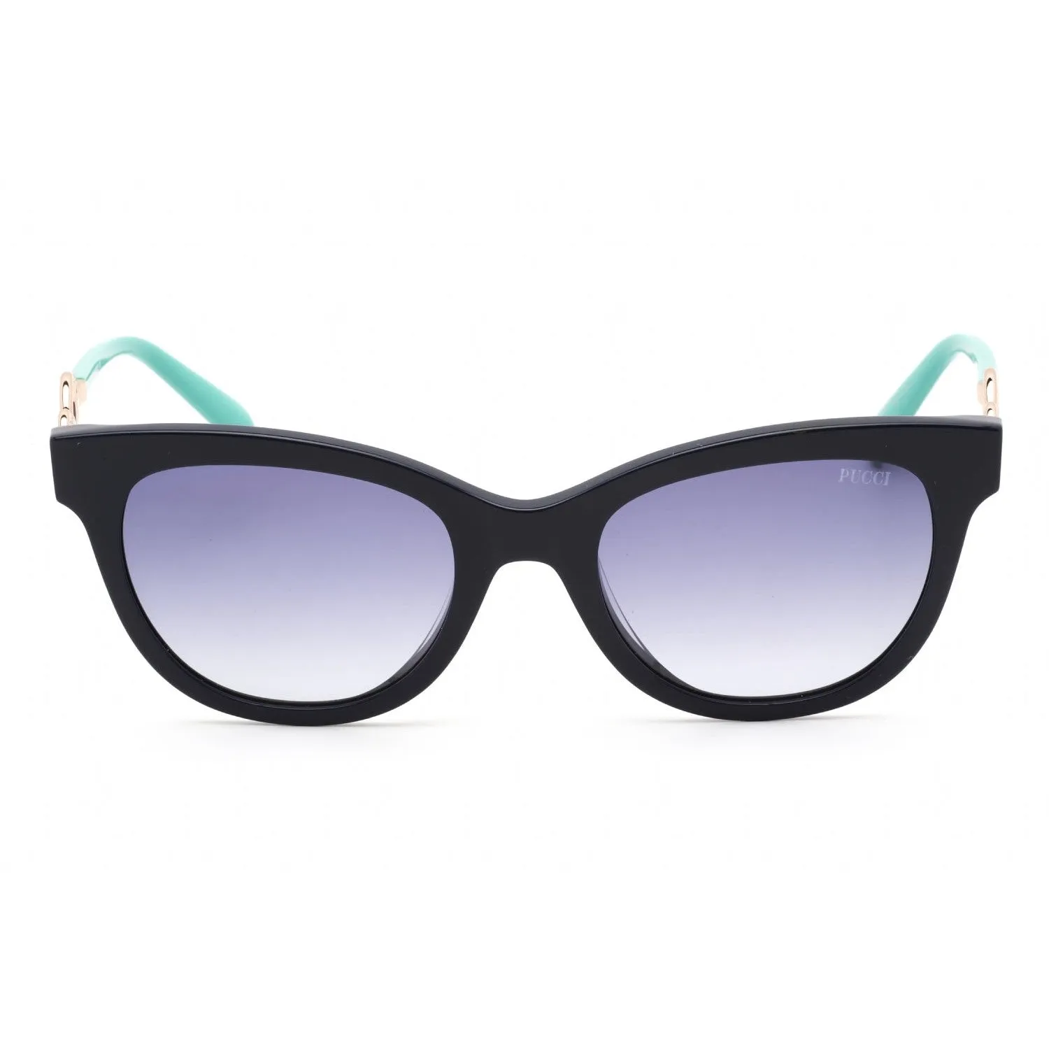 Emilio Pucci EP0157 Sunglasses Shiny Blue Black / Gradient Blue