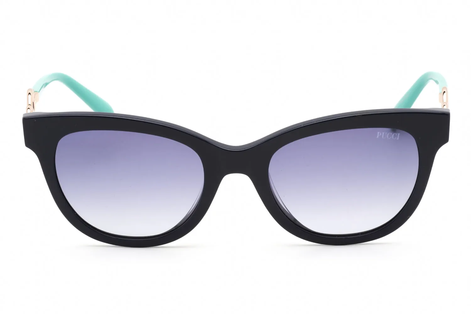 Emilio Pucci EP0157 Sunglasses Shiny Blue Black / Gradient Blue