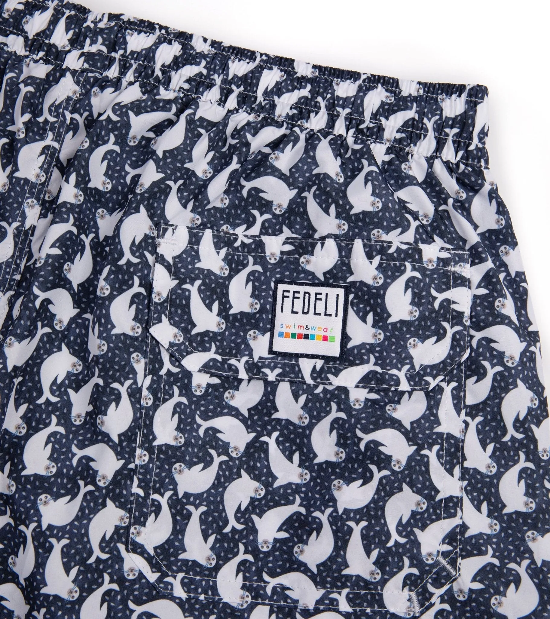 Fedeli Seal Swimming Trunks: Navy