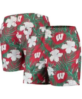 FOCO Men's NCAA Wisconsin Badgers Swimming Trunks