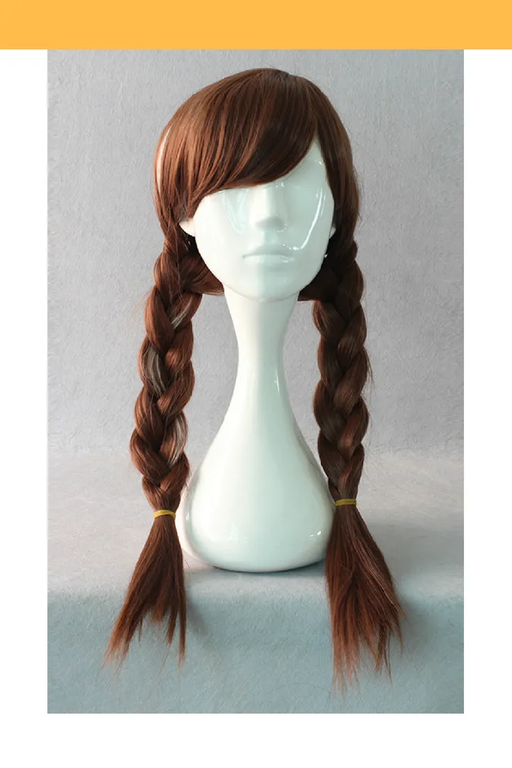 Frozen Anna Dark Brown With Highlight Braided Cosplay Wig