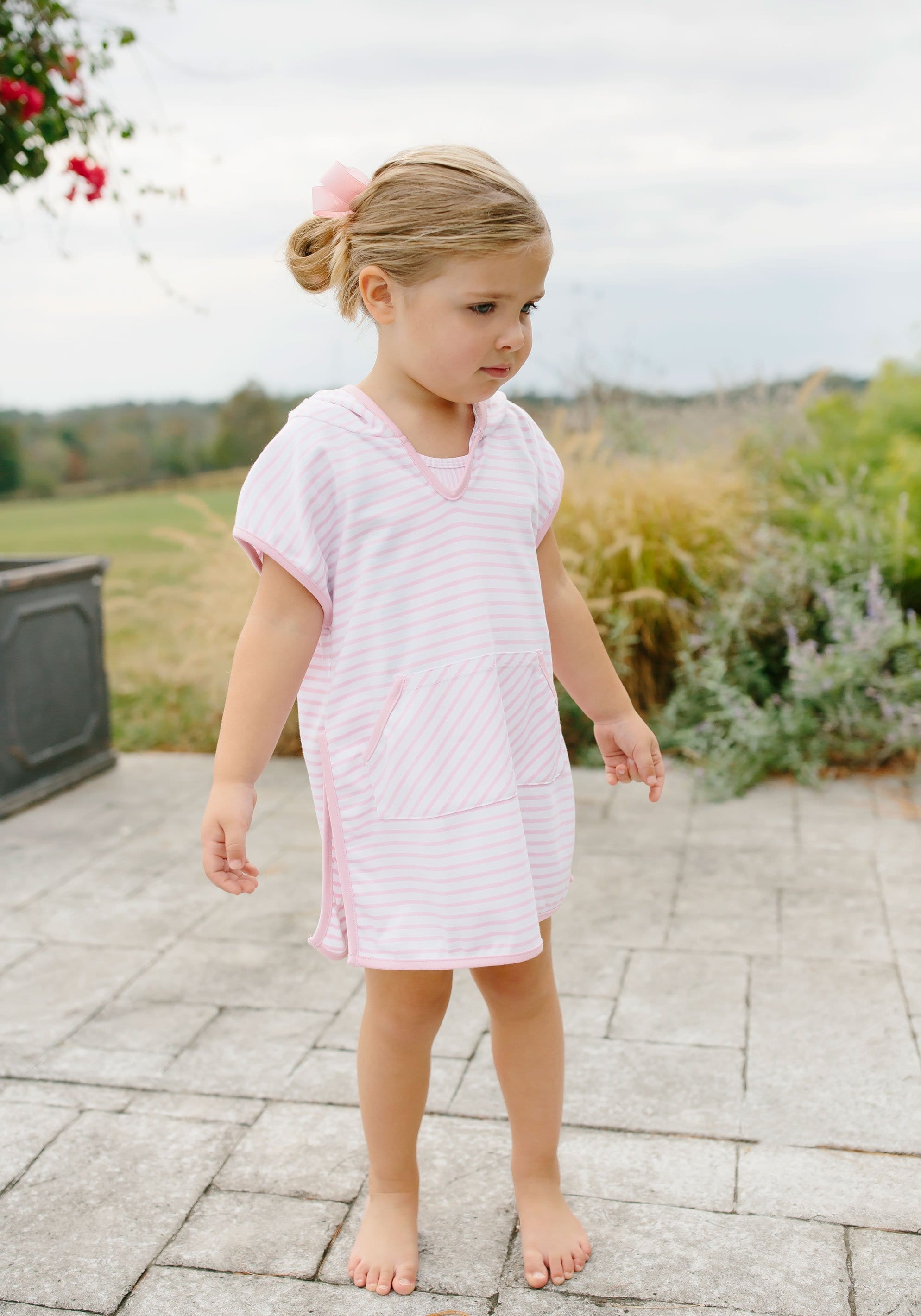 Girls Beach Popover - Light Pink