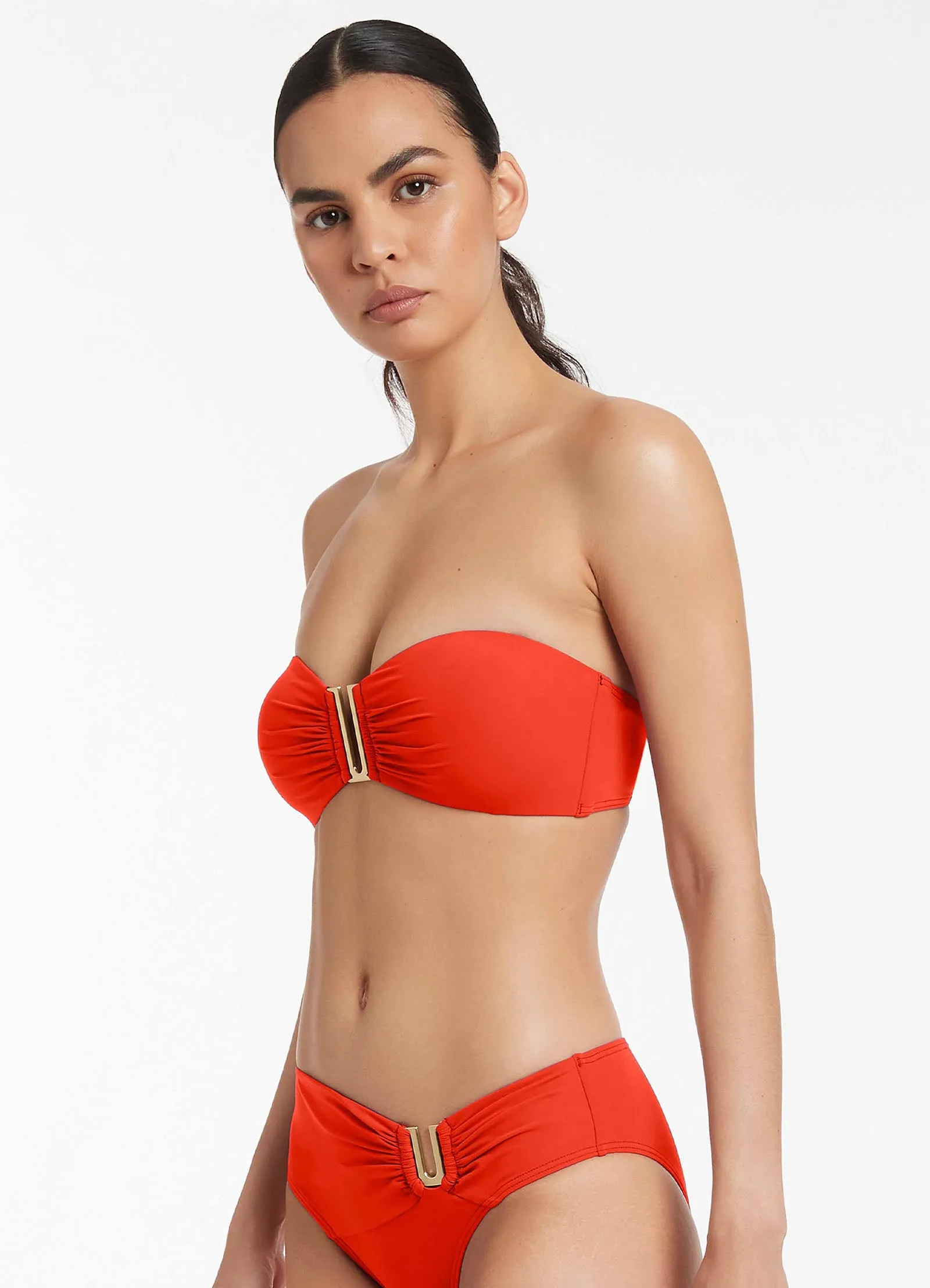 Jetset Bandeau Bikini Top - Fiamma