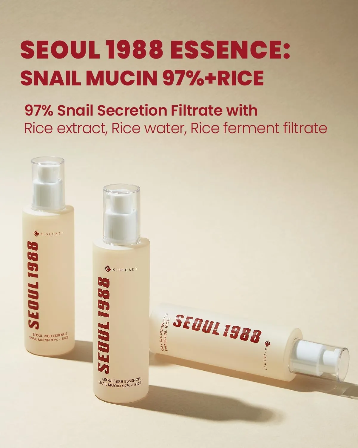 K-Secret Seoul 1988 Essence : Snail Mucin 97% + Rice