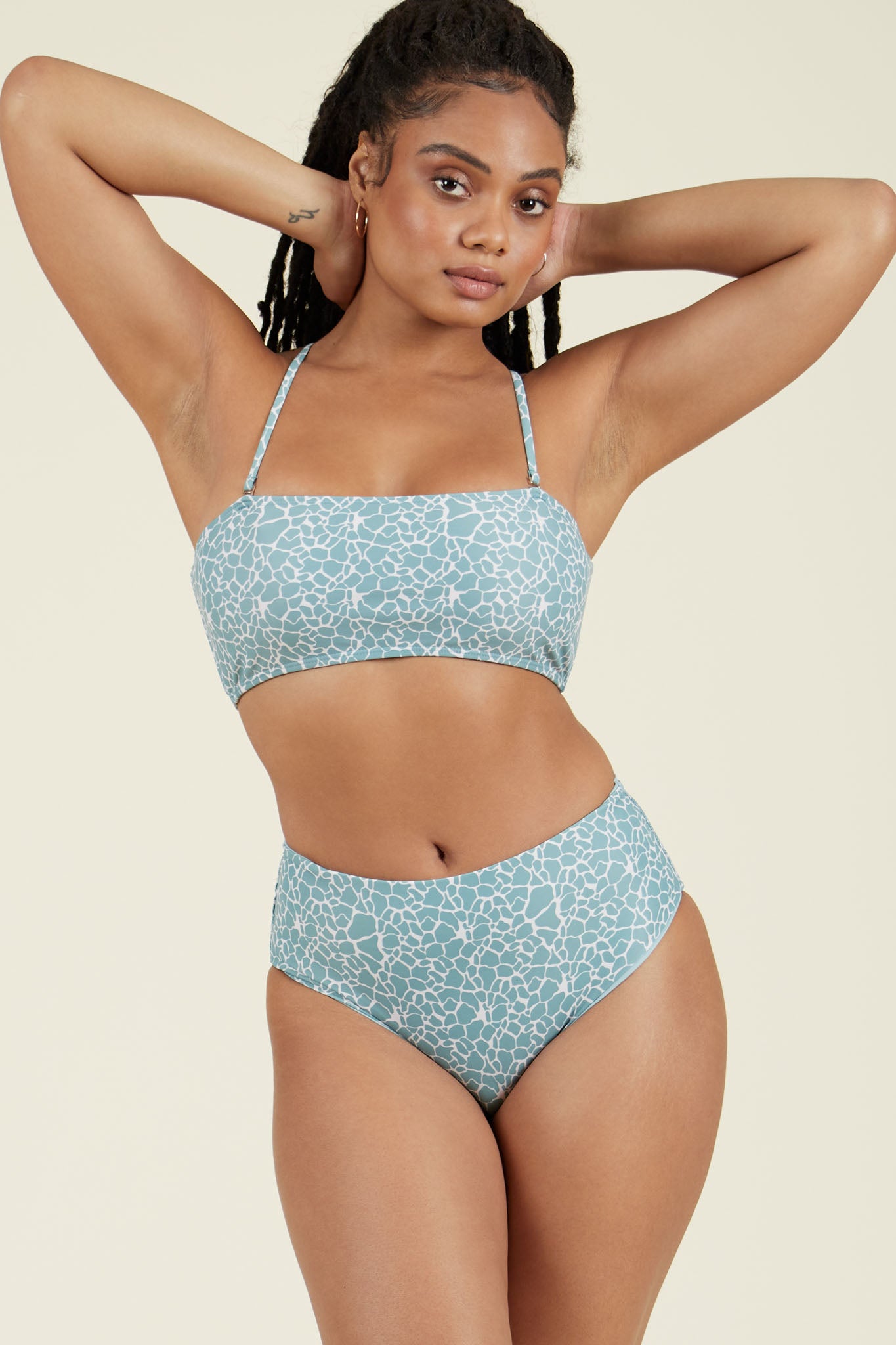 Laurel Canyon Bandeau Print Bikini Top