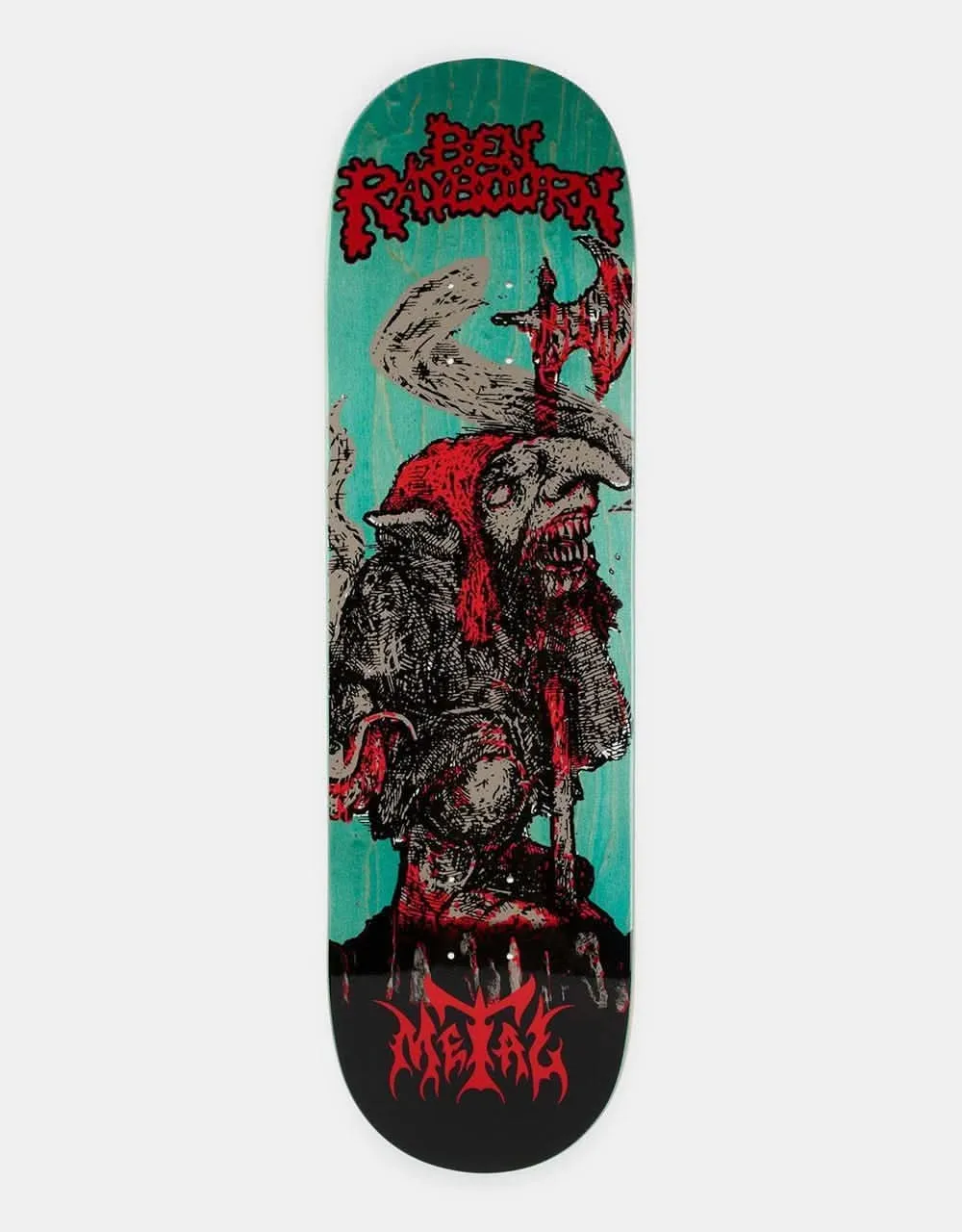 Metal Raybourn Red Caps Skateboard Deck - 8.6