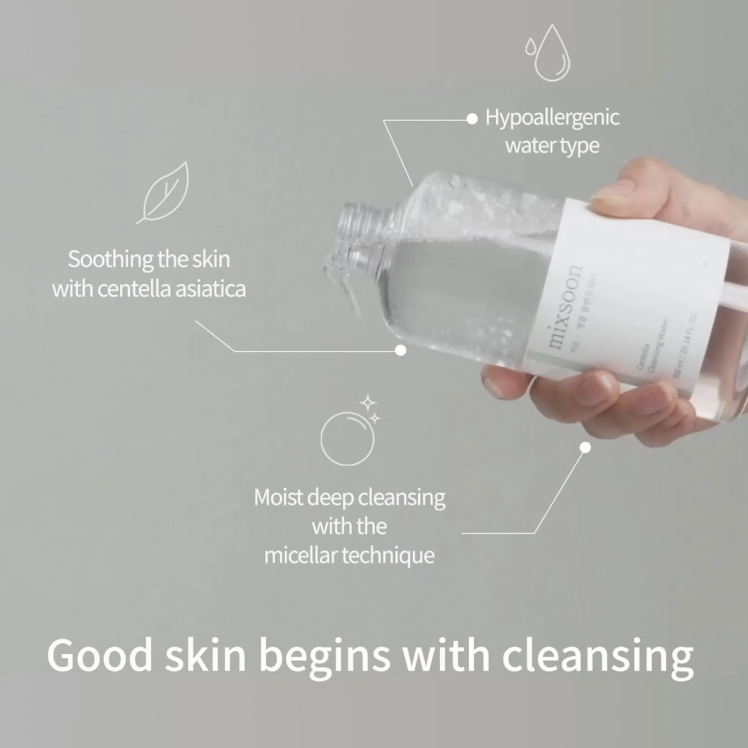 Mixsoon Centella Cleansing Water - 300ML