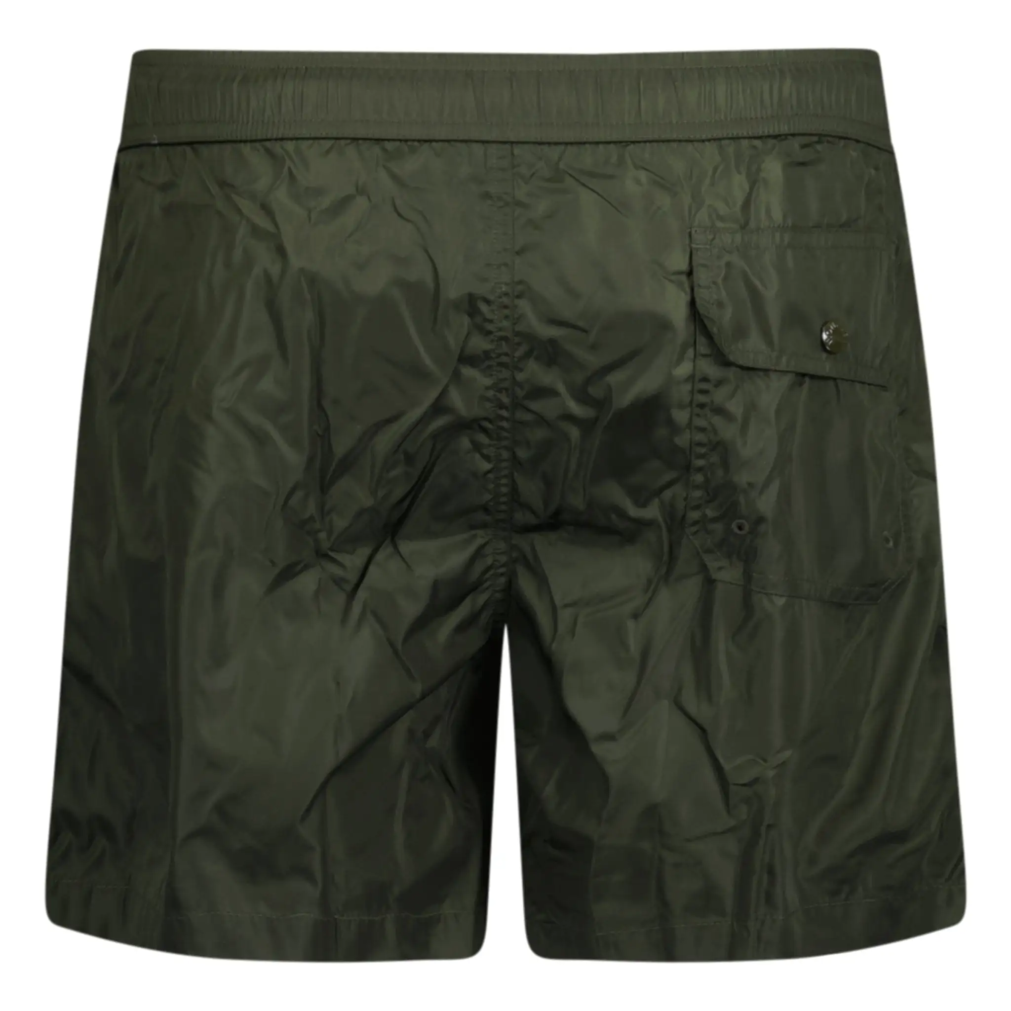 MONCLER LOGO SWIM SHORTS KHAKI