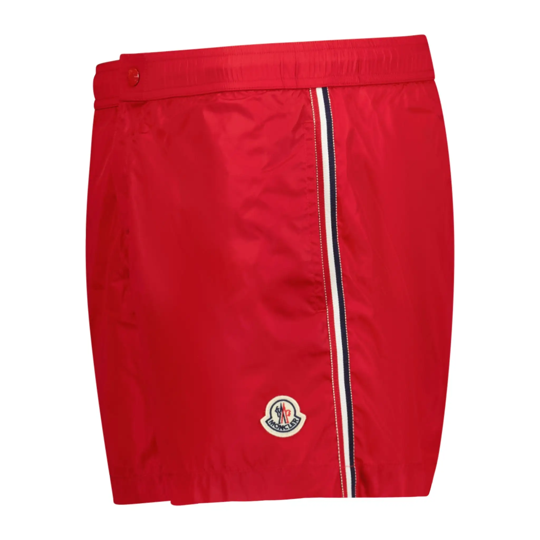 MONCLER LOGO SWIM SHORTS RED