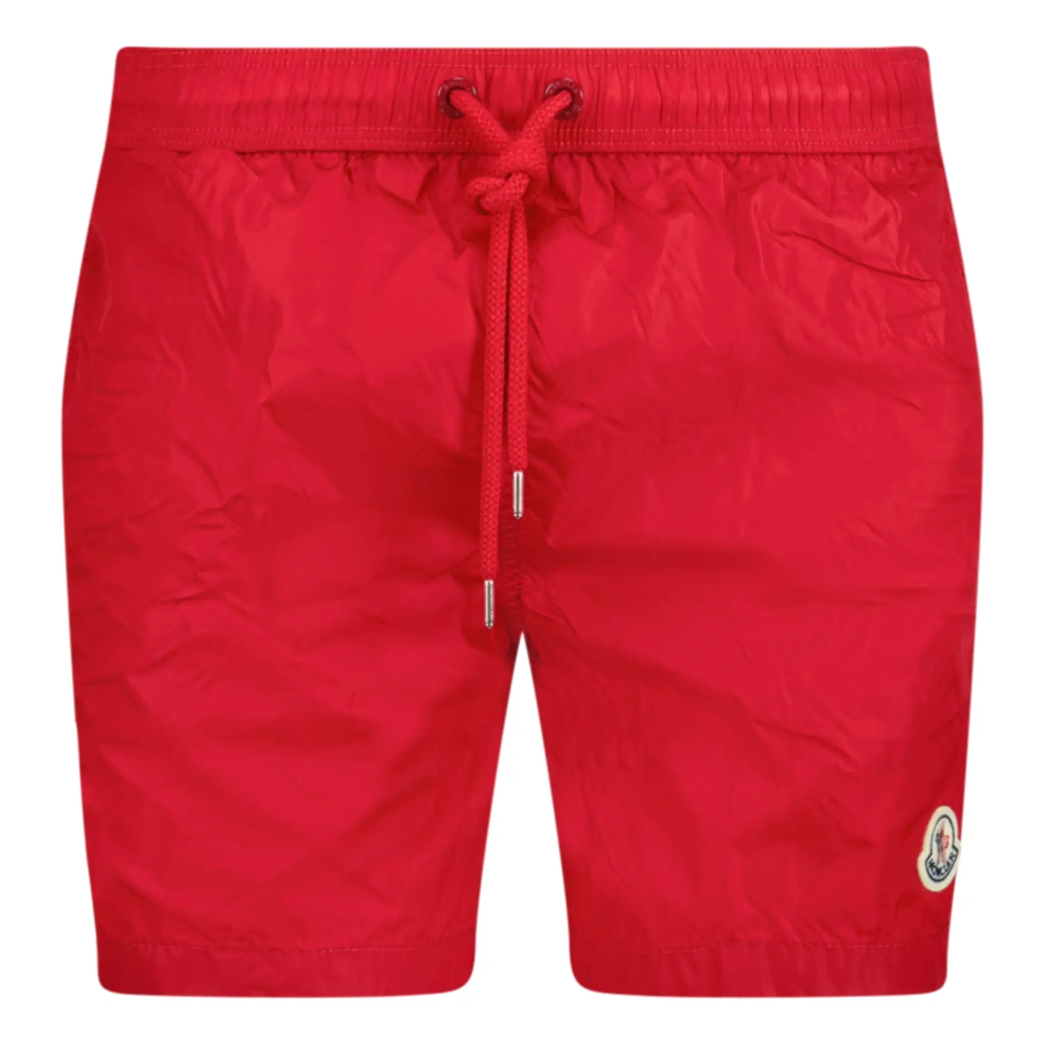 MONCLER RED LOGO SWIM SHORTS