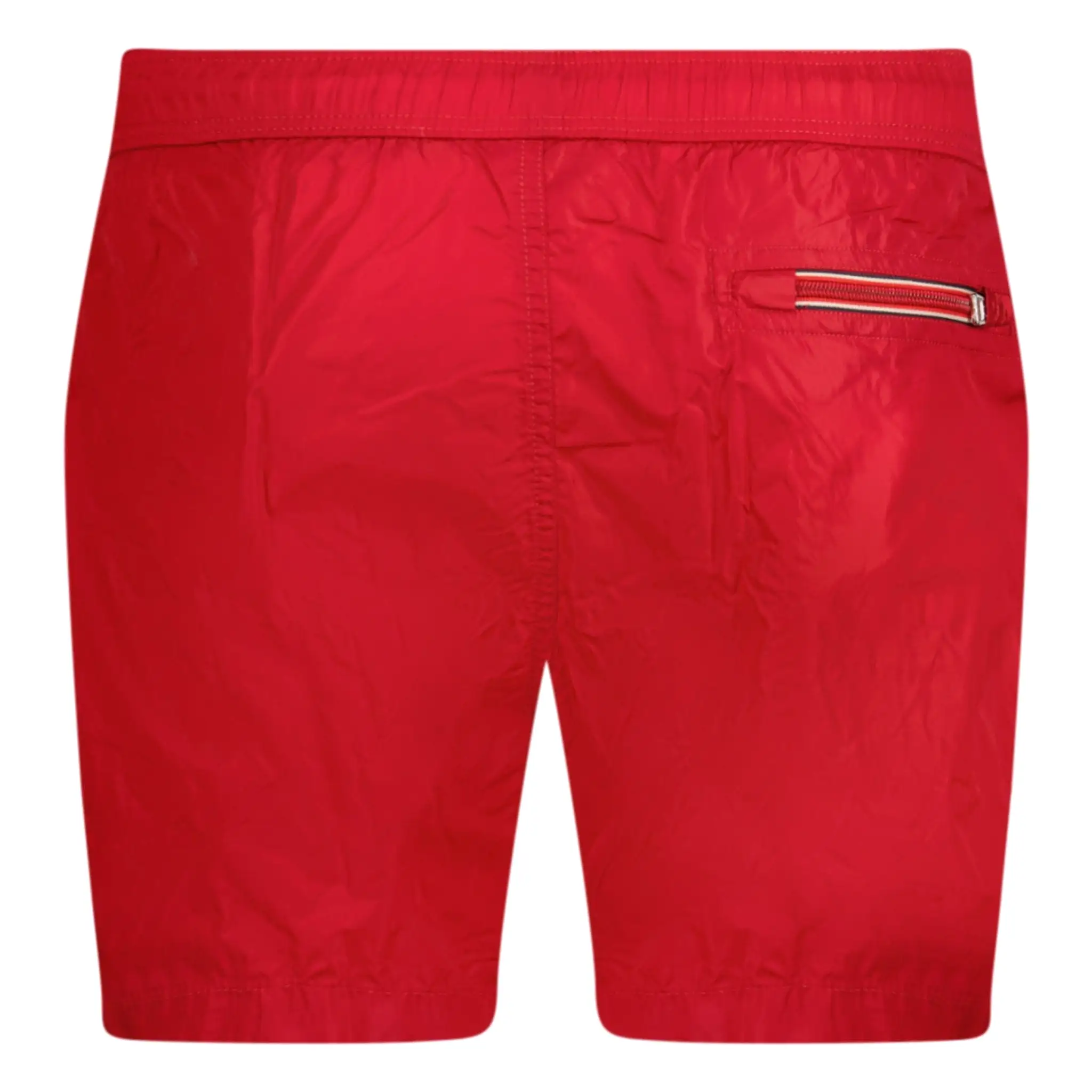 MONCLER RED LOGO SWIM SHORTS