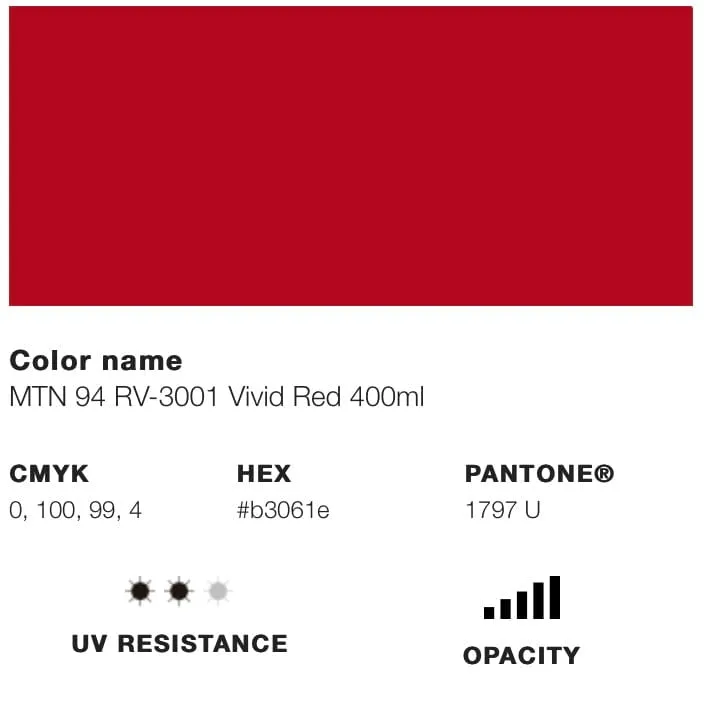 MTN 94 400ml Spray Paint Vivid Red