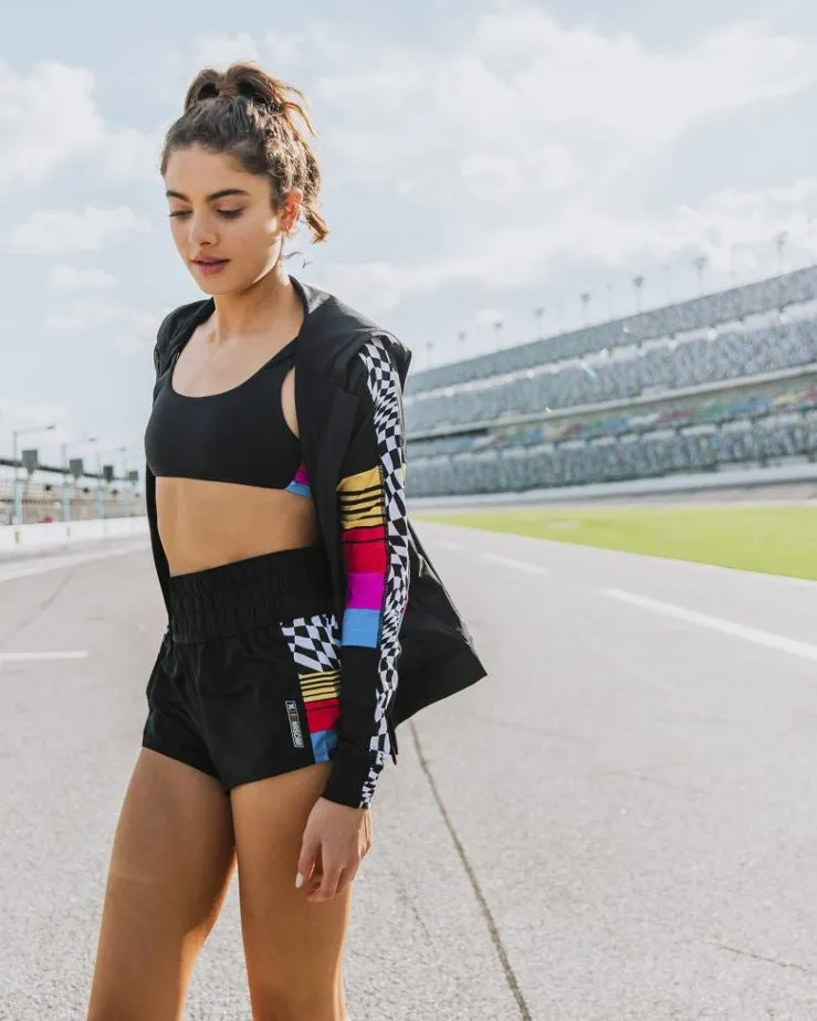 NASCAR COLOR BLOCKED ZIP HOOD RASHGUARD