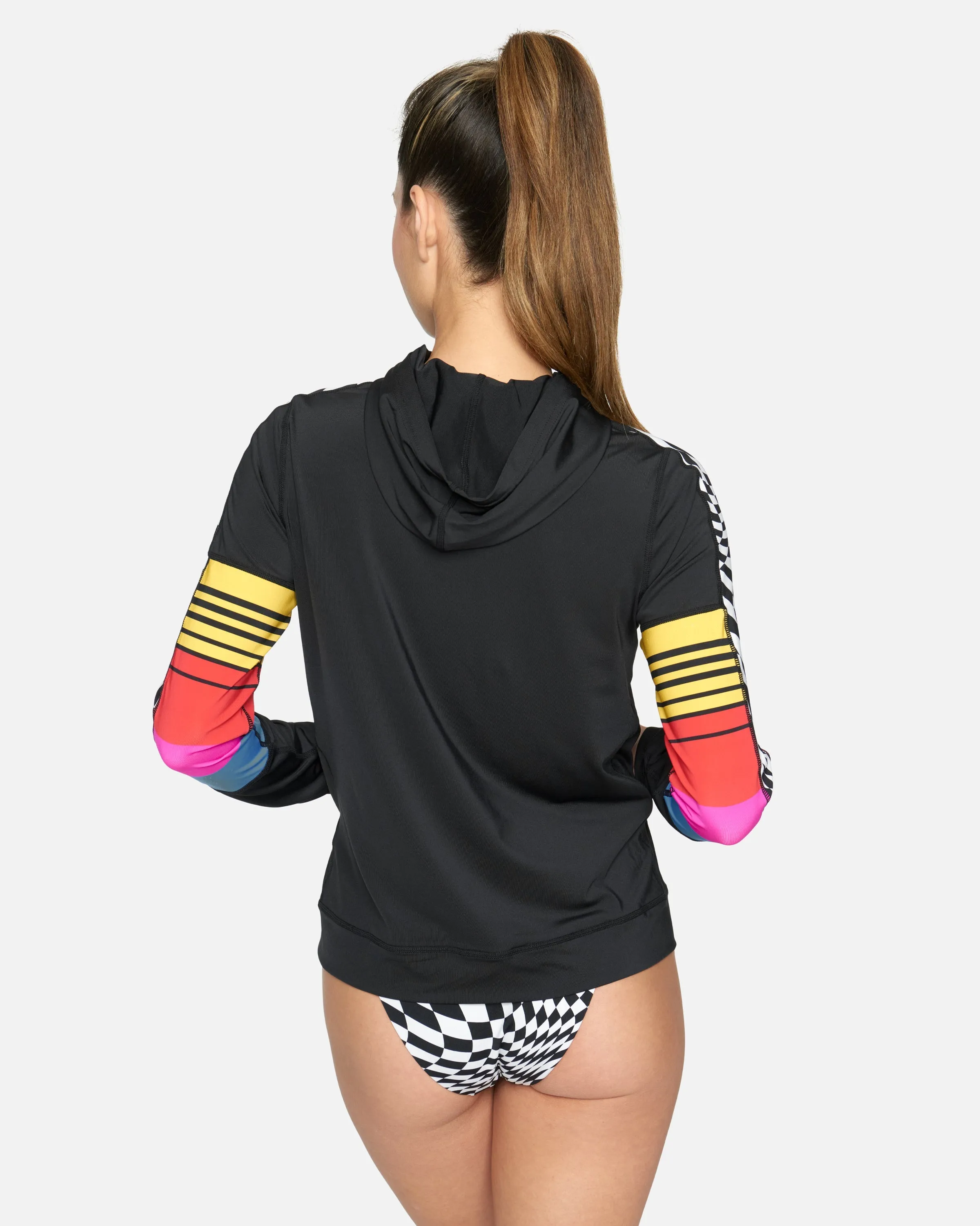 NASCAR COLOR BLOCKED ZIP HOOD RASHGUARD