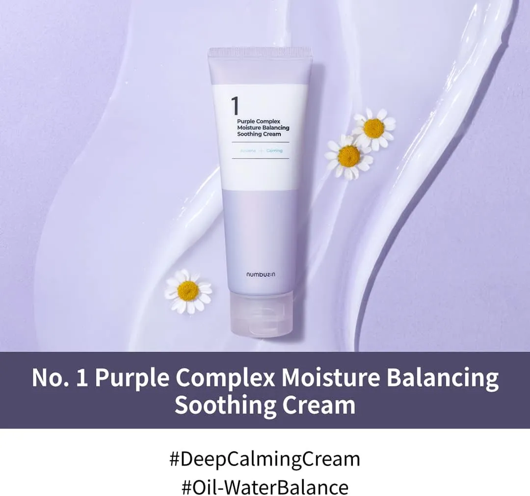 Numbuzin No.1 Purple Complex Moisture Balancing Soothing Cream - 100ML