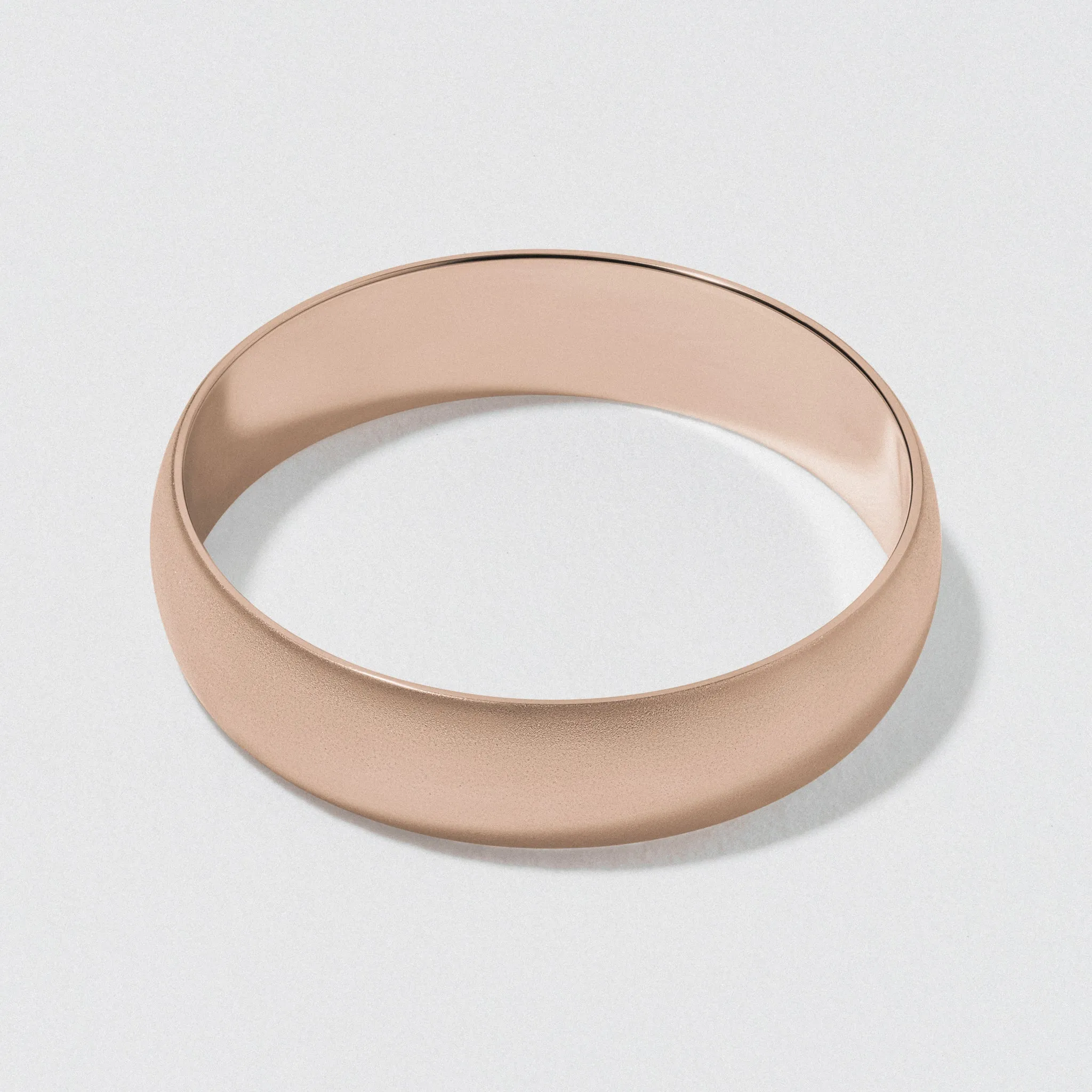 Rose Gold Classic Wedding Band - Matte 5mm