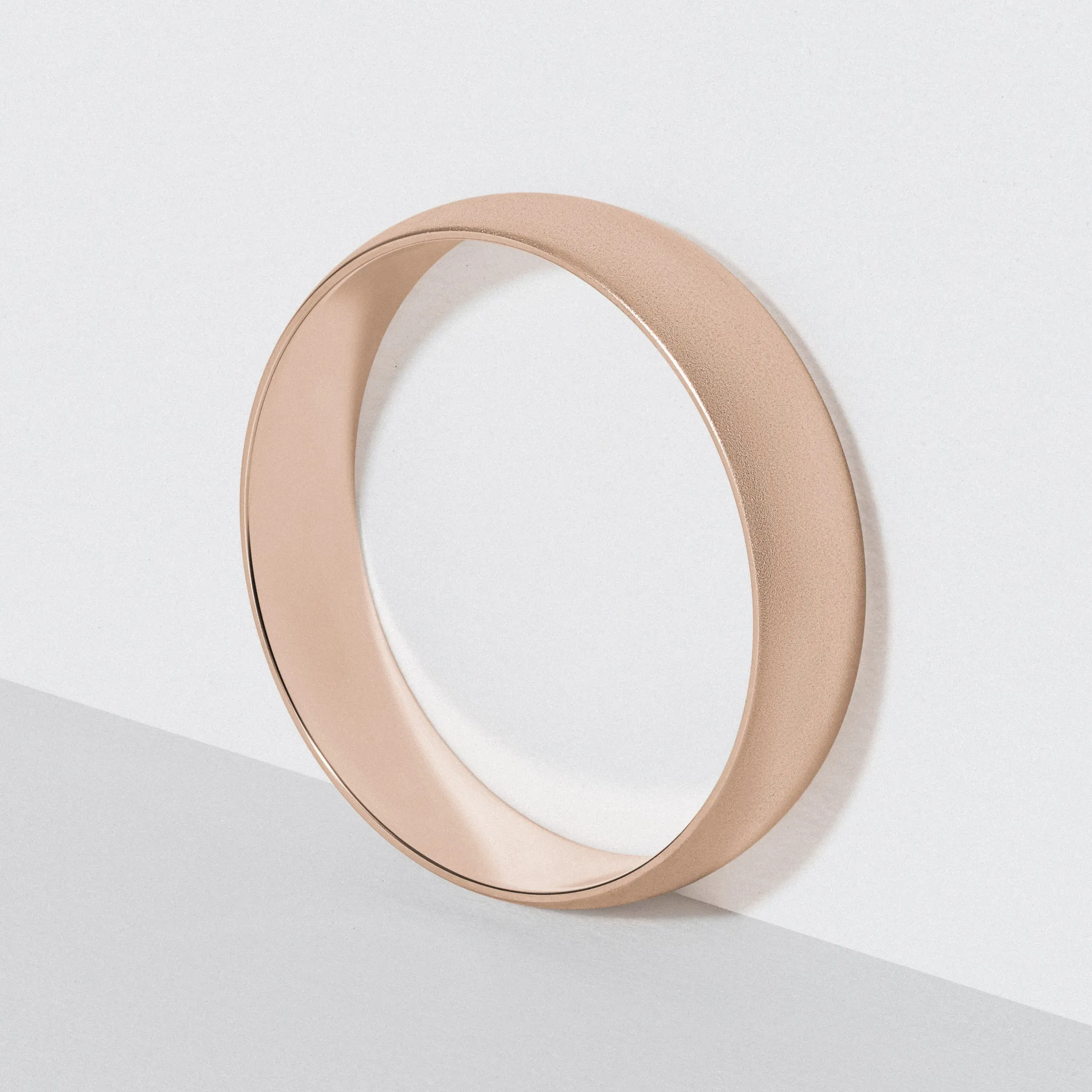 Rose Gold Classic Wedding Band - Matte 5mm