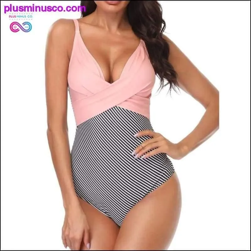 Sexy Deep V Women One Piece Plus Size Swimwear