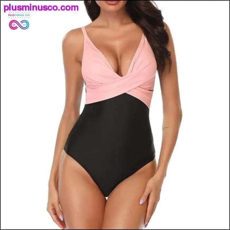 Sexy Deep V Women One Piece Plus Size Swimwear