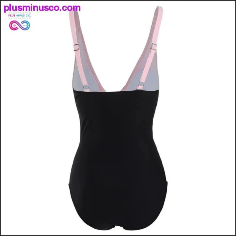 Sexy Deep V Women One Piece Plus Size Swimwear