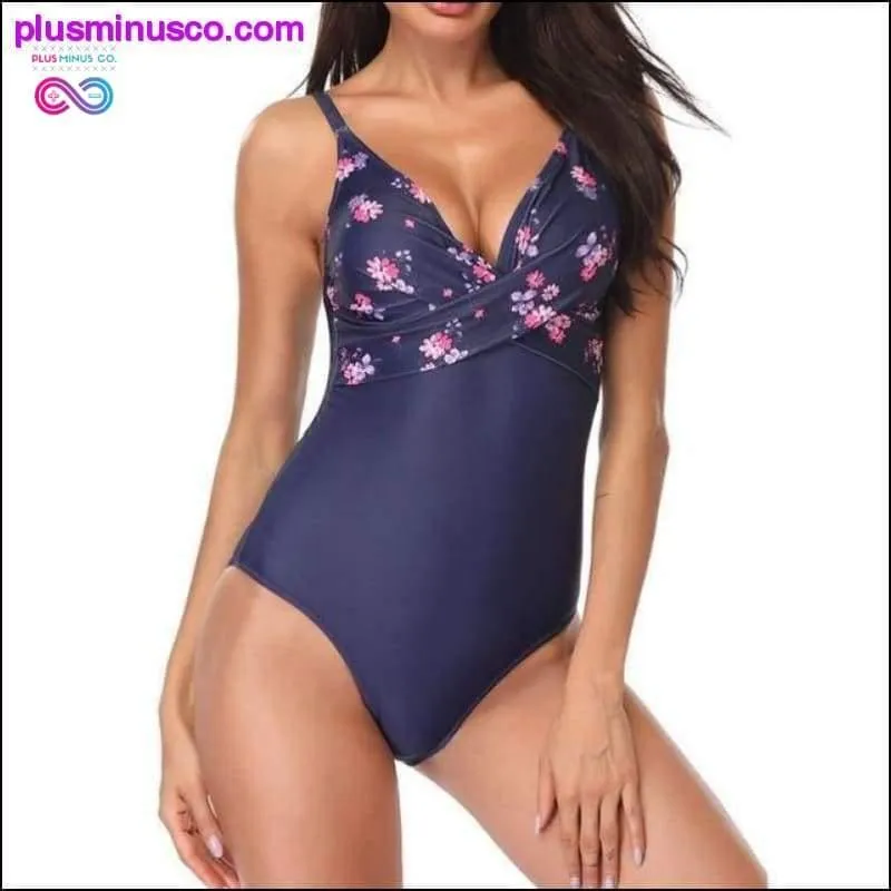 Sexy Deep V Women One Piece Plus Size Swimwear